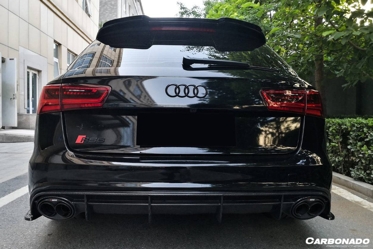 2013-2018 Audi RS6 Avant MN Style Carbon Fiber Rear Cap Splliter