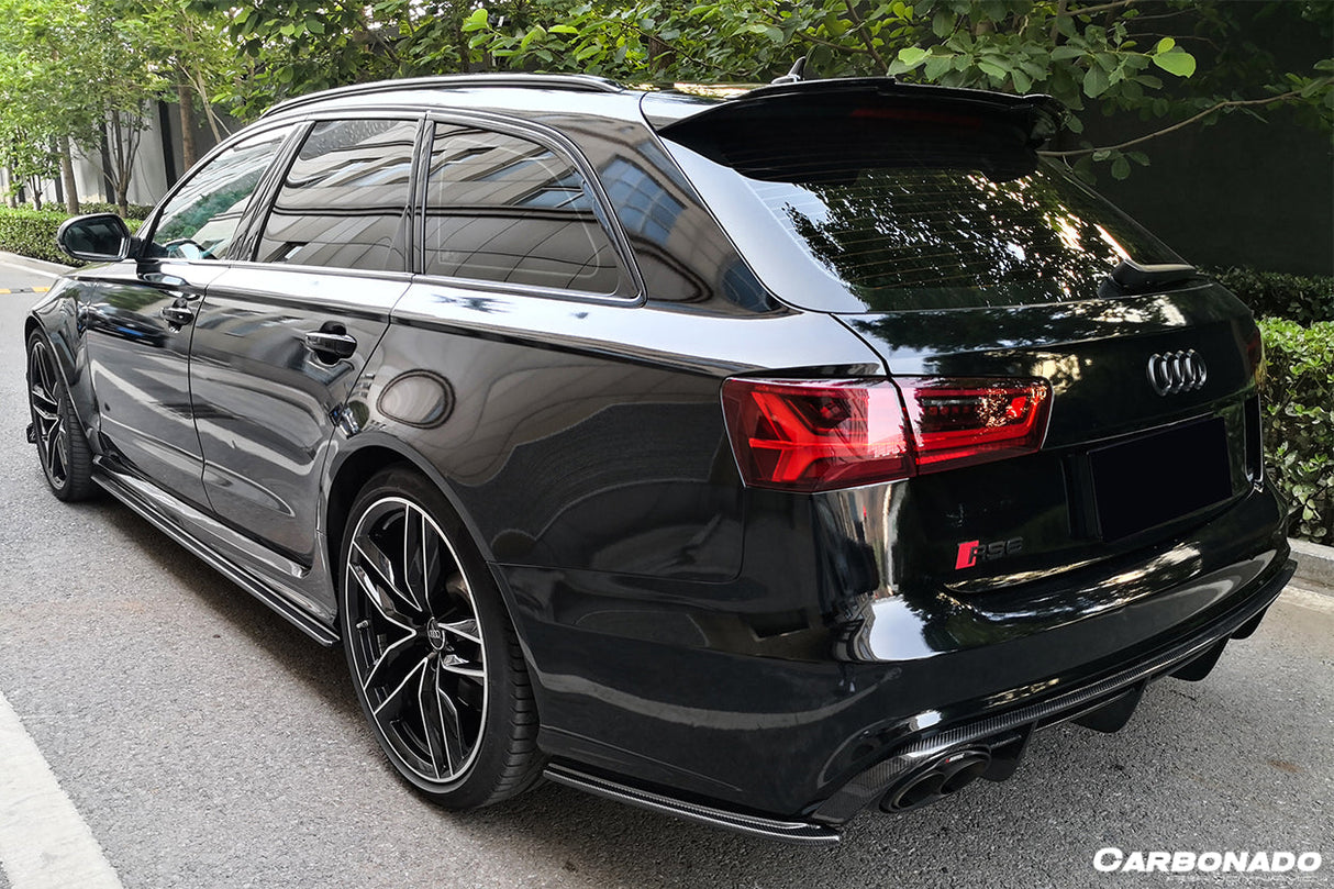 2013-2018 Audi RS6 Avant MN Style Carbon Fiber Rear Cap Splliter