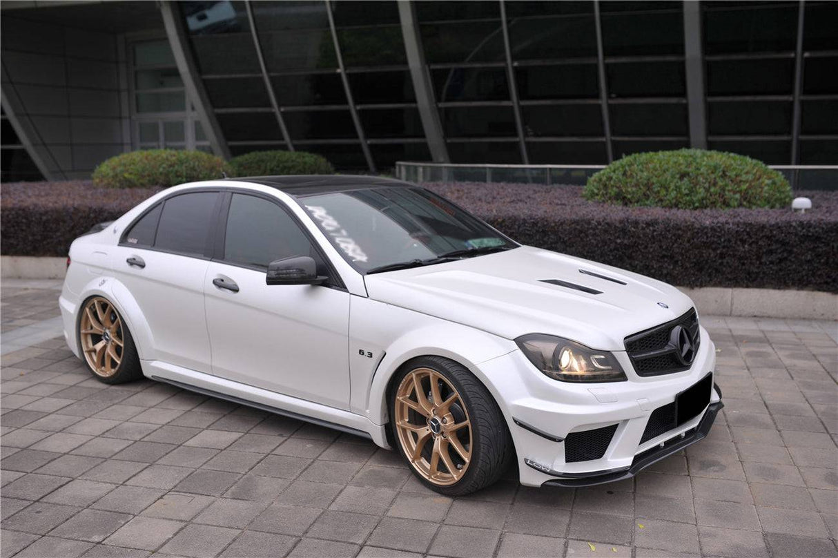 2012-2014 Mercedes Benz W204 C Class Sedan BKSS Style Wide Full Body Kit (Not Fit AMG)