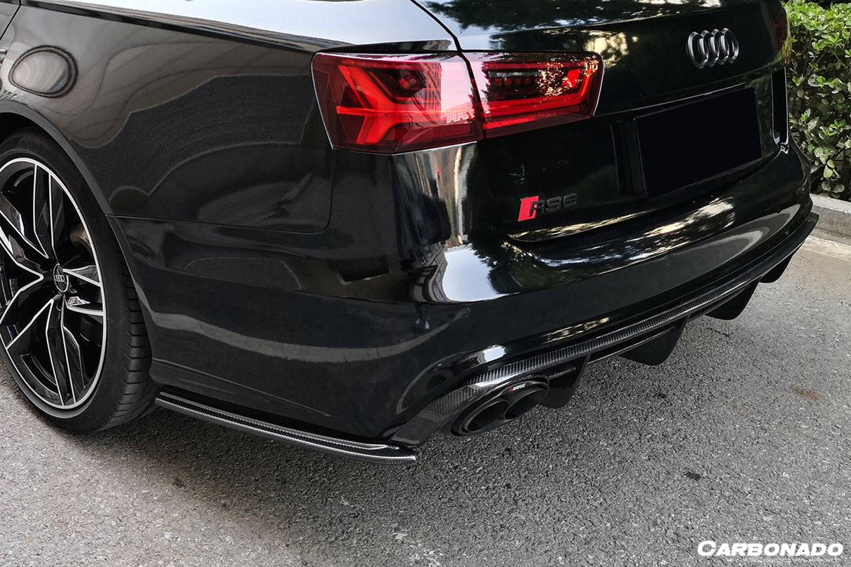 2013-2018 Audi RS6 Avant MN Style Carbon Fiber Rear Cap Splliter