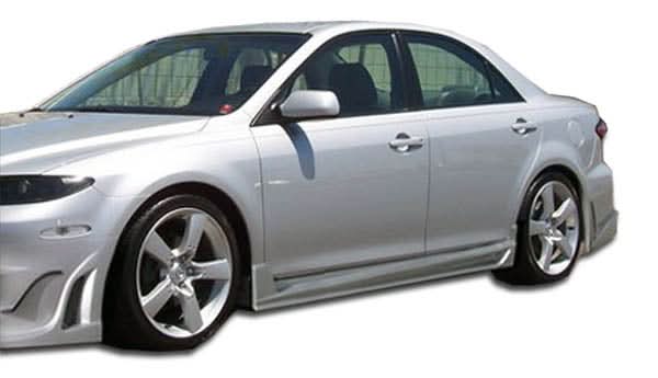 2003-2008 Mazda 6 Bomber Style Side Skirts Rocker Panels - 2 Piece