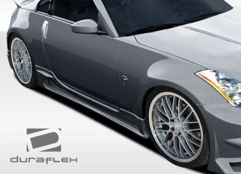 2003-2008 Nissan 350Z J-Spec Style Side Skirts - 2 Piece - FRP