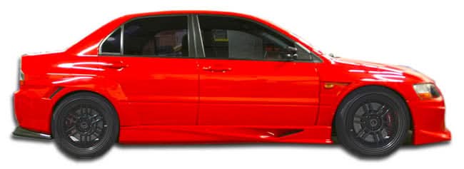 2003-2006 Mitsubishi Lancer Evolution VT-X Style Wide Body Side Skirts - FRP