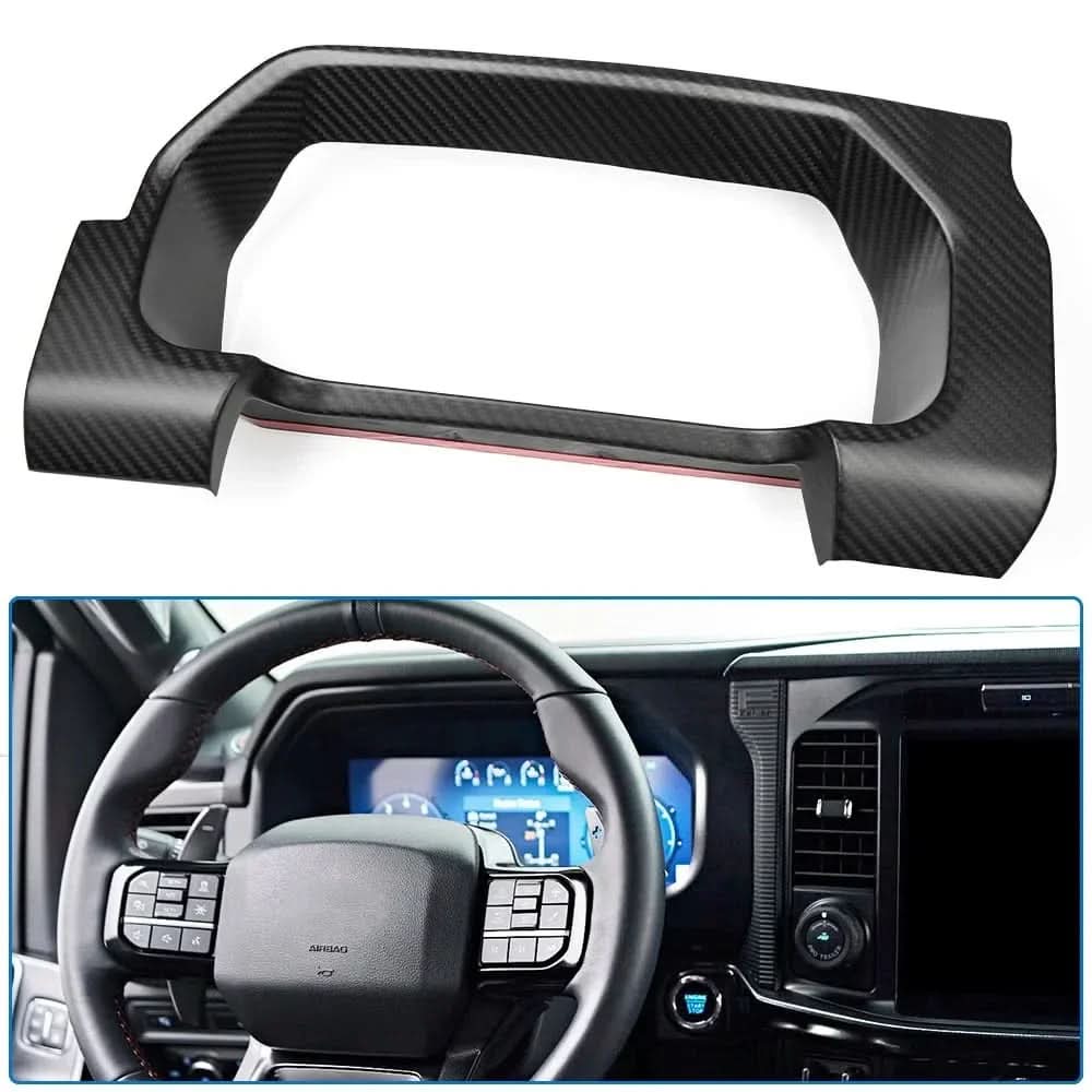 2024+ F150 Raptor Lariat Gauge Cluster Trim Real Carbon Fiber Cover