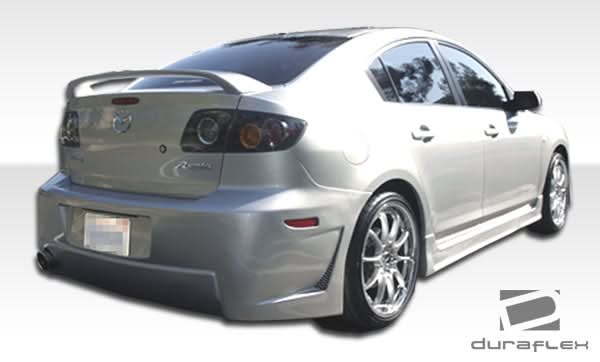 2004-2009 Mazda 3 4DR B-2 Style Rear Bumper Cover - FRP