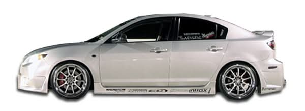 2004-2009 Mazda 3 B-2 Style Side Skirts Rocker Panels - FRP