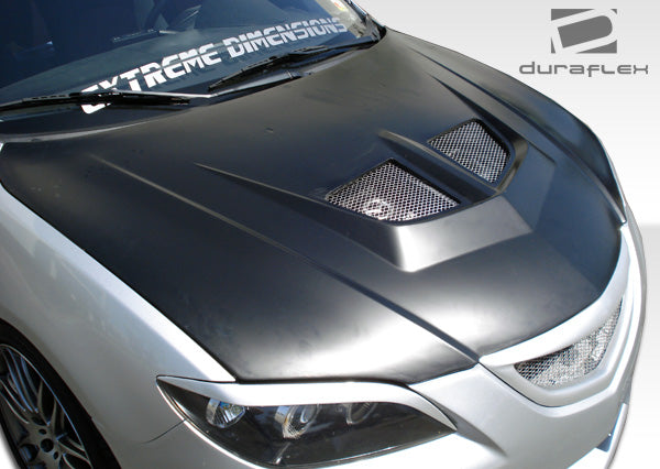 2004-2009 Mazda 3 4DR Evo Style Hood - 1 Piece - FRP