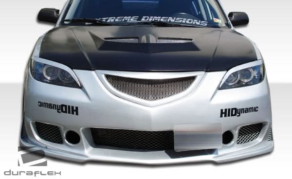 2004-2009 Mazda 3 4DR Evo Style Hood - 1 Piece - FRP