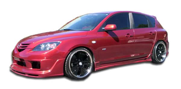 2004-2009 Mazda 3 K-1 Style Side Skirts Rocker Panels - FRP