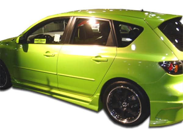 2004-2009 Mazda 3 Raven Style Side Skirts Rocker Panels - FRP