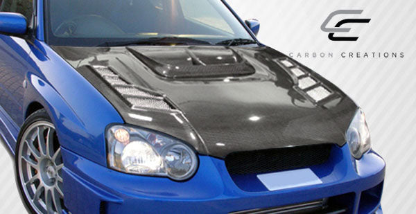 2004-2005 Subaru Impreza WRX STI C-1 Style Hood - Carbon Fiber