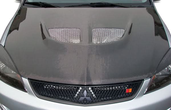 2004-2007 Mitsubishi Lancer Evo Style Hood - Carbon Fiber
