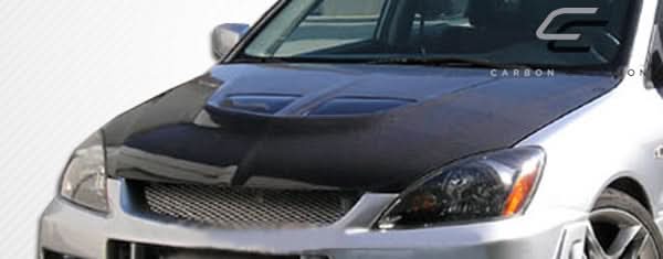 2004-2007 Mitsubishi Lancer Evo Style Hood - Carbon Fiber