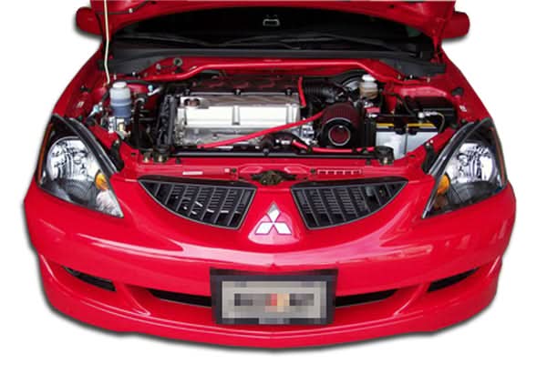 2004-2007 Mitsubishi Lancer Rally Style Front Lip Under Spoiler Air Dam - FRP