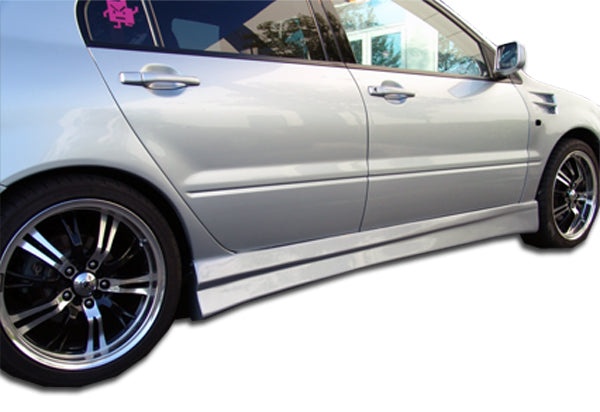 2004-2007 Mitsubishi Lancer Walker Style Side Skirts - 2 Piece FRP