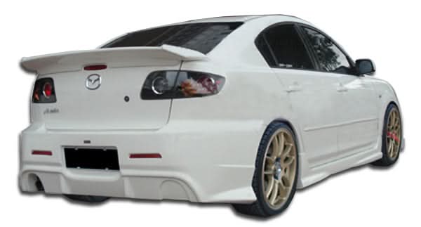 2004-2009 Mazda 3 4DR I-Spec Style Rear Bumper Cover - FRP