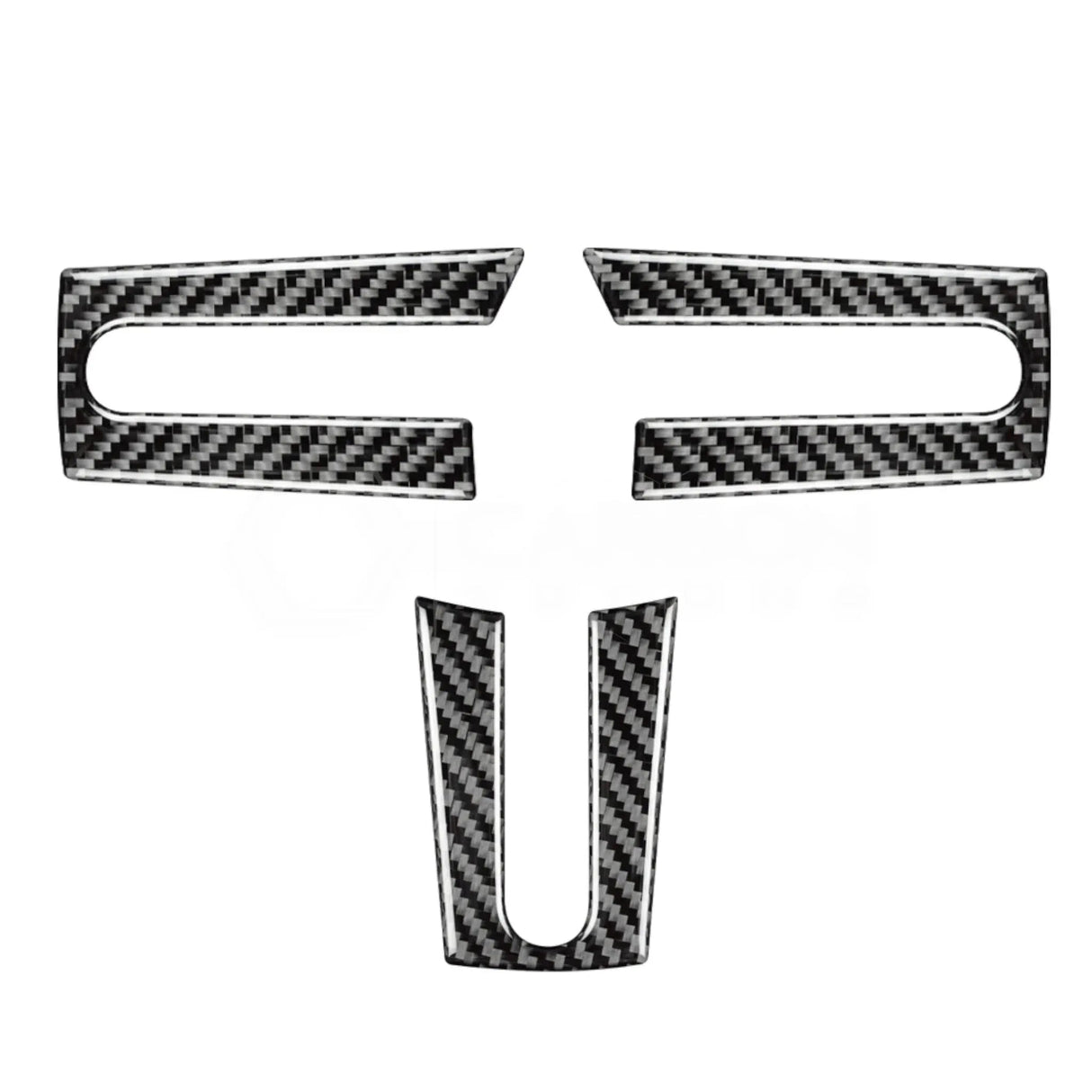 Mustang 2005-2009 Real Carbon Fiber Steering Wheel Trim Overlay