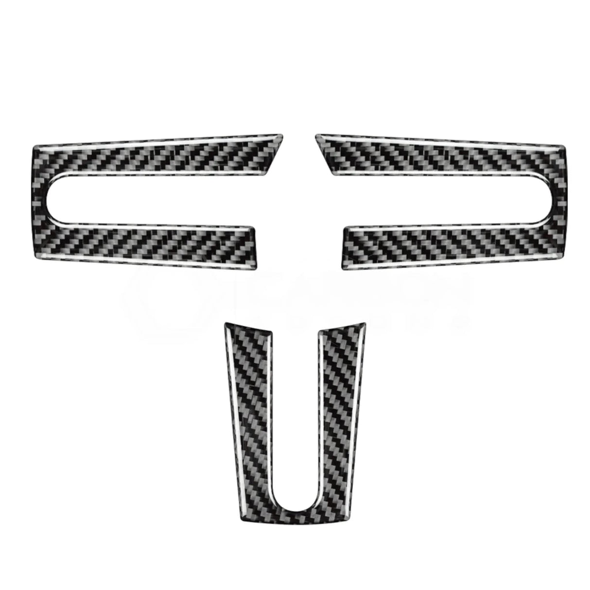 Mustang 2005-2009 Real Carbon Fiber Steering Wheel Trim Overlay