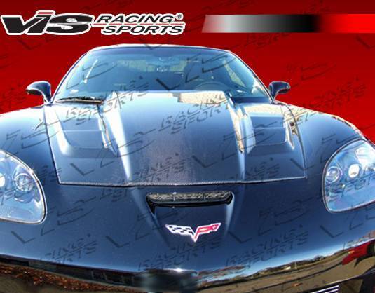 2005-2013 Chevrolet Corvette 2 doors SCV Style Carbon Fiber Black Hood