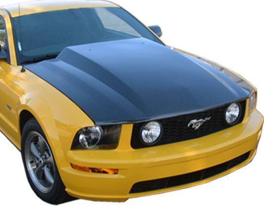 2005-2009 Ford Mustang 2 doors Cowl Induction Style Carbon Fiber Black Hood