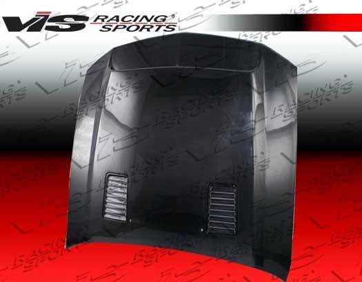 2005-2009 Ford Mustang 2 doors GT 500 Style Carbon Fiber Black Hood