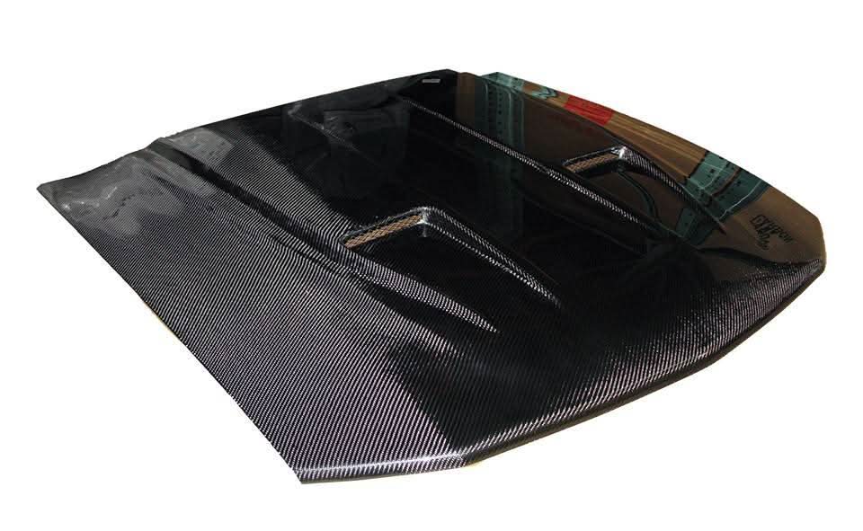 2005-2009 Ford Mustang 2 doors Mach 2 Style Carbon Fiber Black Hood