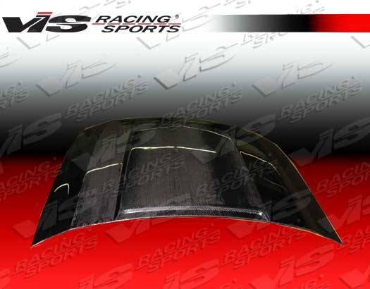 2005-2009 Ford Mustang 2 doors Stalker 3 Style Carbon Fiber Black Hood