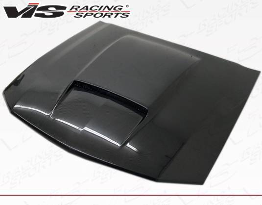 2005-2009 Ford Mustang 2 doors Stalker X Style Carbon Fiber Black Hood