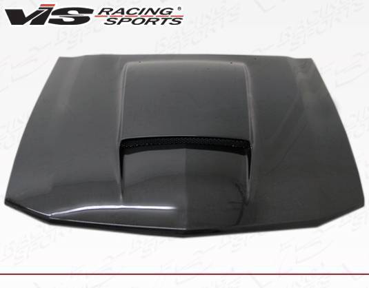 2005-2009 Ford Mustang 2 doors Stalker X Style Carbon Fiber Black Hood