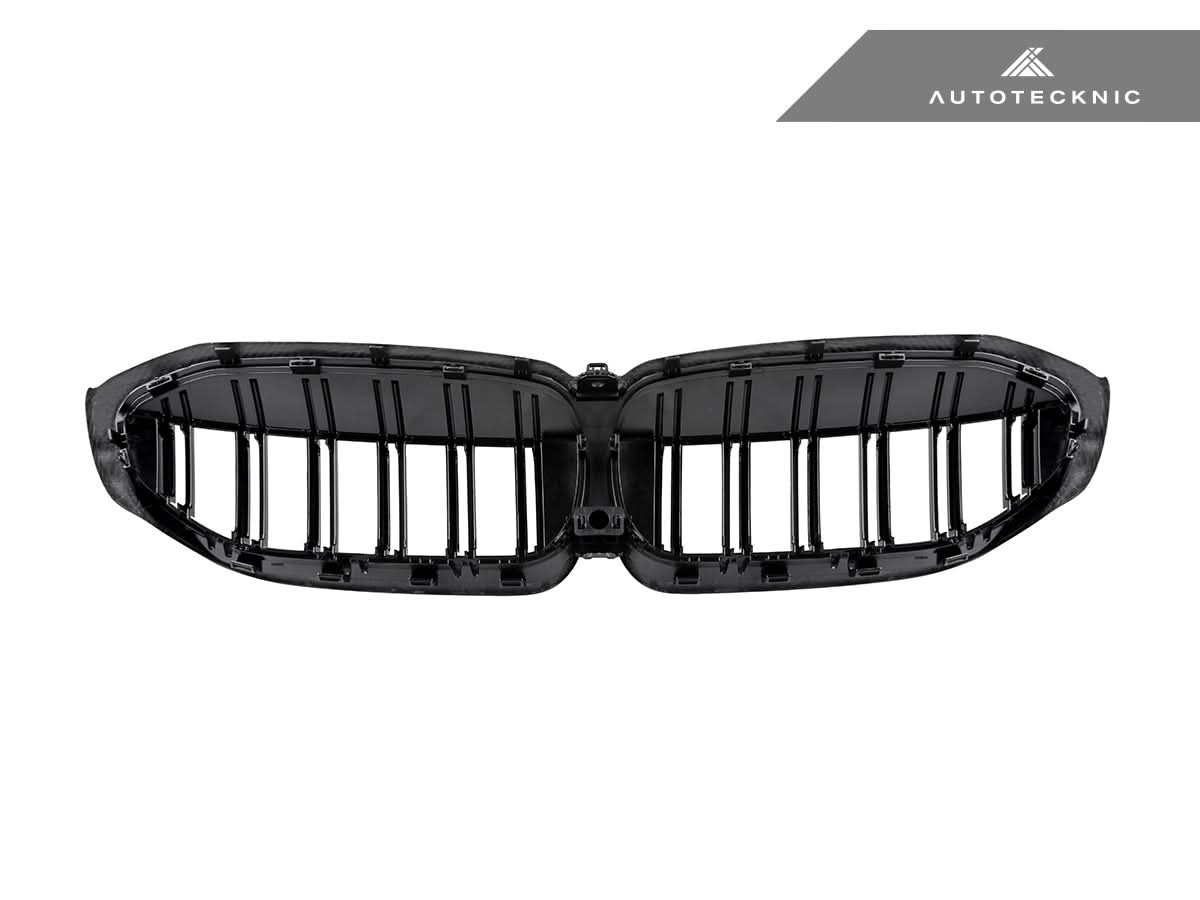 AutoTecknic Dry Carbon Fiber Dual-Slats Front Grilles - BMW G20 3-Series Pre-LCI