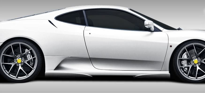 2005-2009 Ferrari F430 Eros Version 1 Style Side Skirt Add On - FRP