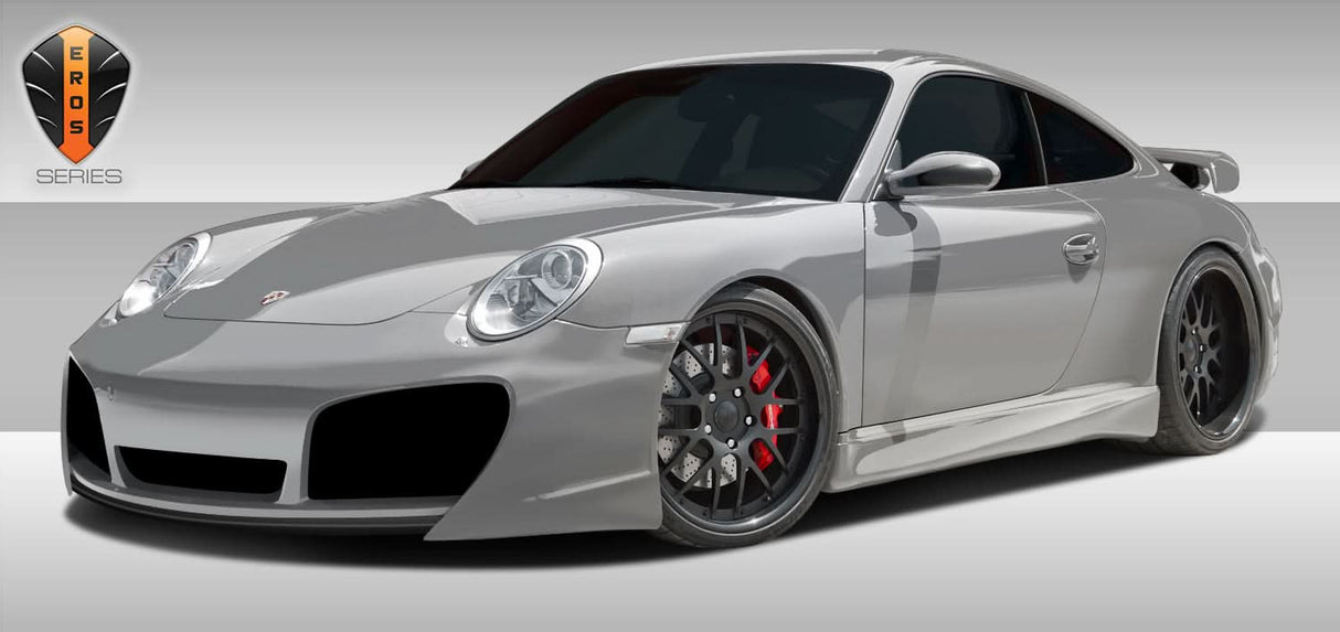 2005-2011 Porsche 911 Carrera Eros Version 1 Style Front Bumper - FRP