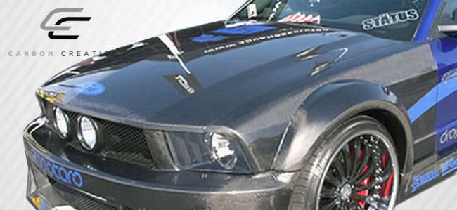 2005-2009 Ford Mustang OEM Look Hood - Carbon Fiber