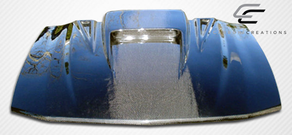 2005-2009 Ford Mustang Spyder3 Style Hood - Carbon Fiber