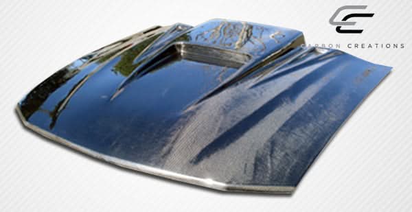 2005-2009 Ford Mustang Spyder3 Style Hood - Carbon Fiber