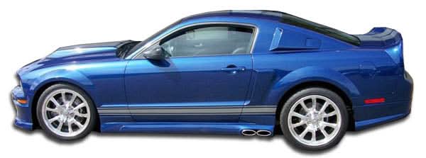 2005-2014 Ford Mustang CVX Style Side Skirts Rocker Panels - FRP