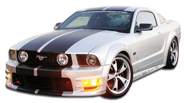 2005-2009 Ford Mustang GT500 Style Wide Body Kit - 10 Piece - FRP