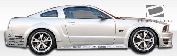 2005-2009 Ford Mustang GT500 Style Wide Body Fender Flares - FRP