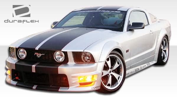 2005-2009 Ford Mustang GT500 Style Wide Body Fender Flares - FRP
