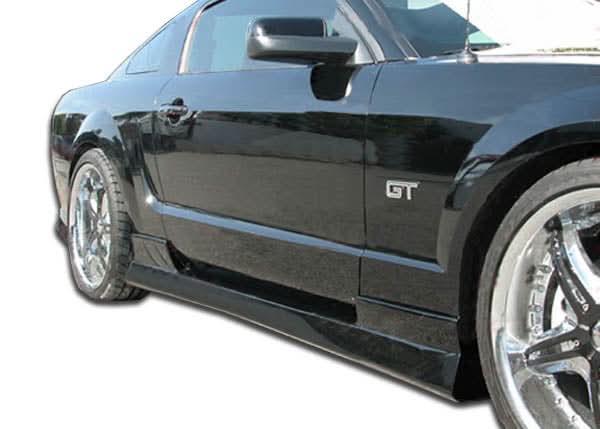 2005-2014 Ford Mustang Stallion Style Side Skirts - 2 Piece - FRP