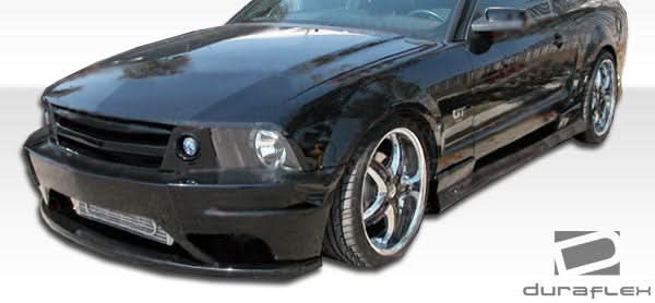 2005-2014 Ford Mustang Stallion Style Side Skirts - 2 Piece - FRP