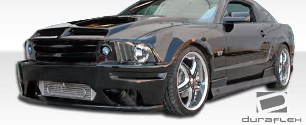 2005-2014 Ford Mustang Stallion Style Side Skirts - 2 Piece - FRP