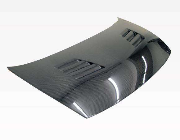 2006-2011 Honda Civic 2 doors TECHNO R Style Carbon Fiber Black Hood