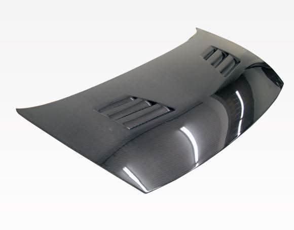 2006-2011 Honda Civic 4 doors TECHNO R Style Carbon Fiber Black Hood