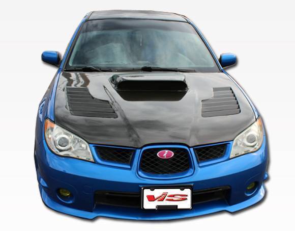 2006-2007 Subaru WRX 4 doors TRACER Style Carbon Fiber Black Hood