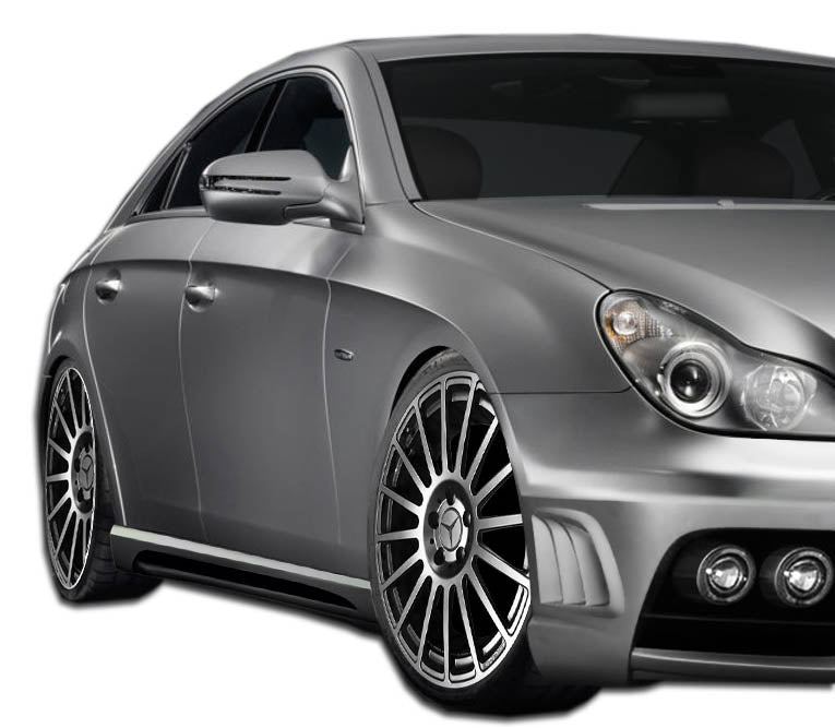 2006-2011 Mercedes CLS Class W-1 Style Side Skirts - 2 Piece FRP