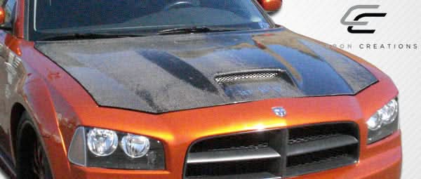 2006-2010 Dodge Charger SRT Look Hood - Carbon Fiber