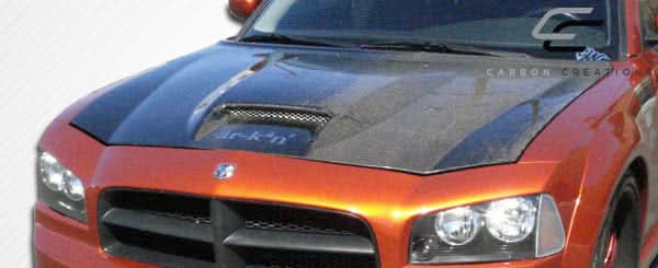 2006-2010 Dodge Charger SRT Look Hood - Carbon Fiber