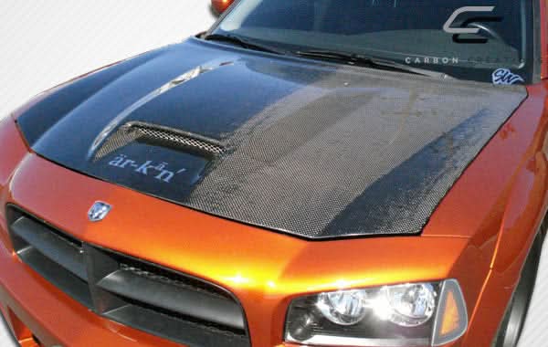 2006-2010 Dodge Charger SRT Look Hood - Carbon Fiber