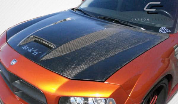 2006-2010 Dodge Charger SRT Look Hood - Carbon Fiber